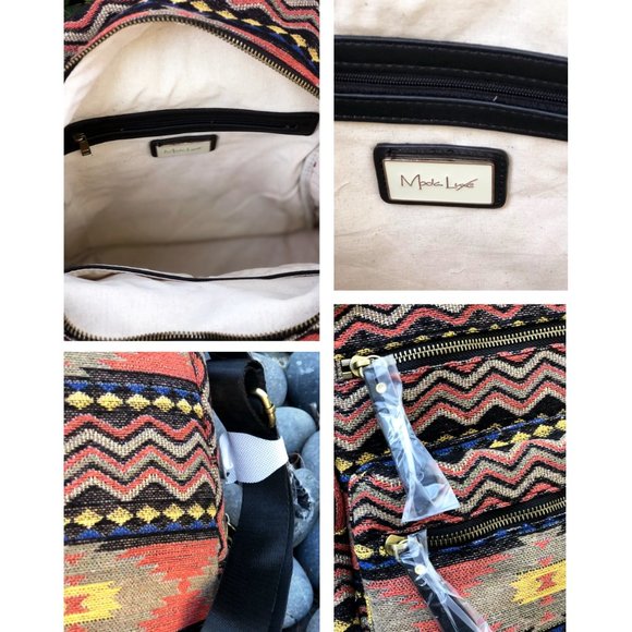 NEW Moda Luxe Tribal Ethnic Aztec Geometric Boho Gypsy Travel Backpacks Book Bag - Picture 8 of 11